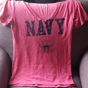 US Navy v-neck tee